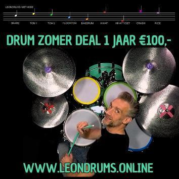Zomer Drum Deal 1 jaar Drumles voor €100,-, Muziek en Instrumenten, Drumstellen en Slagwerk, Nieuw
