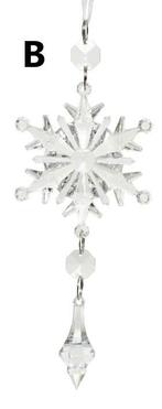 Hanger sneeuwvlok acryl b – 16 cm per stuk decoratie voor, Ophalen of Verzenden, Nieuw