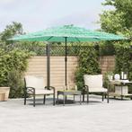 vidaXL Parasol met stalen paal 290x290x238 cm groen, Tuin en Terras, Parasols, Verzenden, Nieuw, 2 tot 3 meter