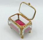 Sieradendoos - Napoleon III, Messing, Glas, Antiek en Kunst