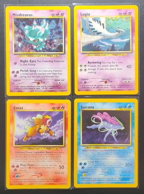 WOTC Pokémon - 4 Card - Neo Revelation - ENG - Misdreavus, Hobby en Vrije tijd, Verzamelkaartspellen | Pokémon