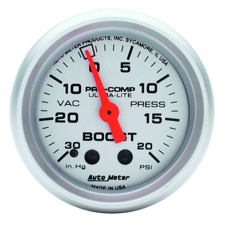 Autometer Ultra-Lite 52mm 20 PSI Mechanical Boost Gauge -, Auto-onderdelen, Interieur en Bekleding, Ophalen of Verzenden