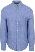 Gant Overhemd Linnen Blauw maat XXL Heren, Kleding | Heren, Overhemden, Verzenden, Nieuw, Blauw, Gant