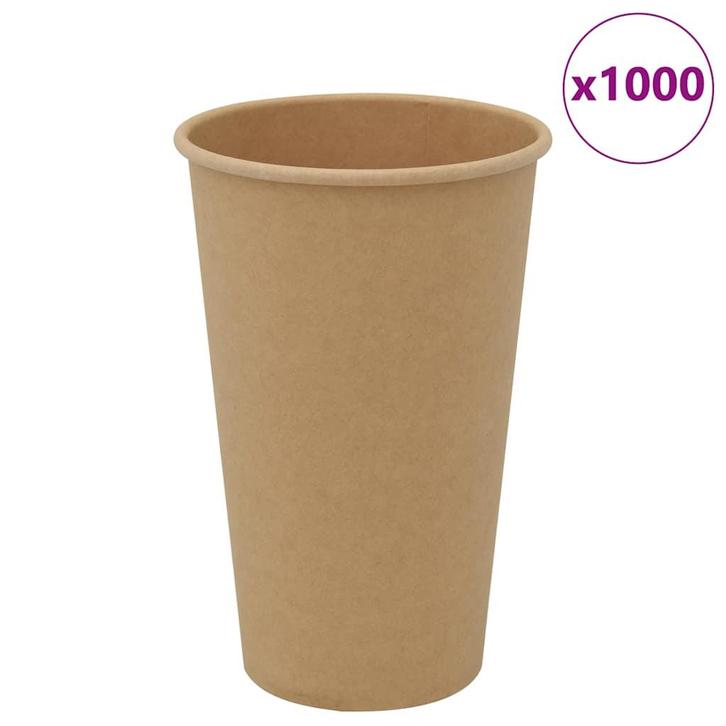vidaXL Papieren koffiekopjes 1000 st 16oz 400 ml bruin, Huis en Inrichting, Keuken | Servies, Nieuw, Verzenden