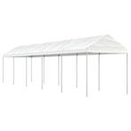 vidaXL Prieel met dak 11,15x2,28x2,69 m polyetheen wit, Verzenden, Nieuw