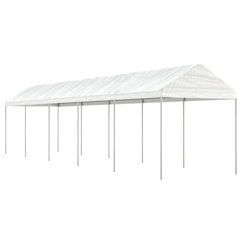 vidaXL Prieel met dak 11,15x2,28x2,69 m polyetheen wit, Tuin en Terras, Partytenten, Nieuw, Verzenden