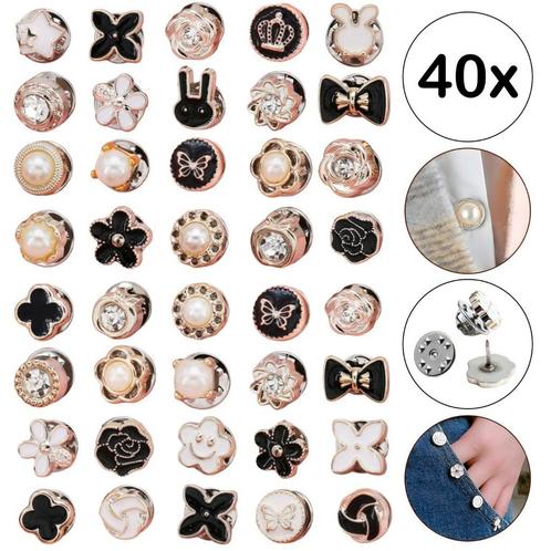 Fako Bijoux® - 40x Pin Broche Mini - Steek Pin Knopen Set -, Sieraden, Tassen en Uiterlijk, Broches, Verzenden