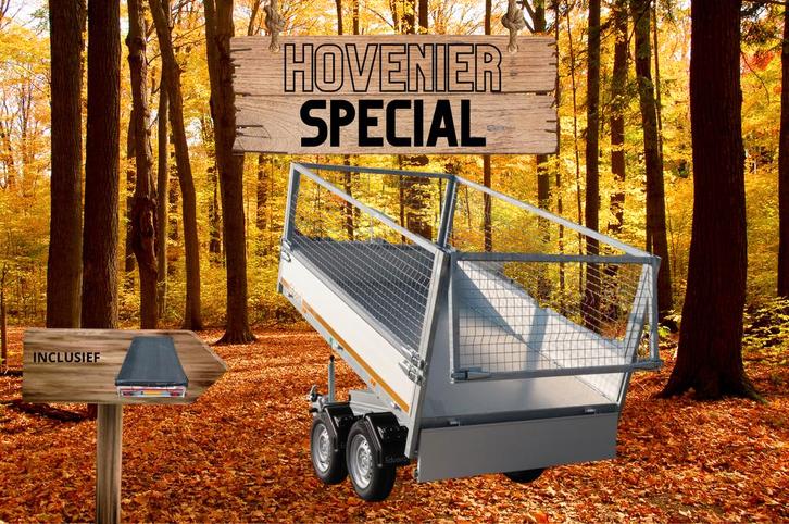 Complete Hoveniers Set - Geremde Eduard achterwaartse, Auto diversen, Aanhangers en Bagagewagens, Ophalen of Verzenden