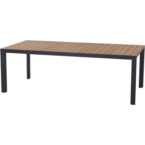 Siena Garden Silva Eettafel mat antraciet / Teak - Antraciet, Tuin en Terras, Tuintafels, Ophalen of Verzenden