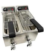 Combisteel Friteuse | Elektrisch | 4+4L | 2x 230v | Aftapkra, Ophalen of Verzenden, Nieuw in verpakking