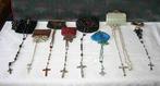 Rozenkrans (8) - metaal, hout, glas, parelmoer, email -