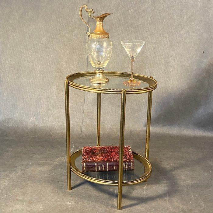 Salontafel - Accent - Glas, Verguld messing, Italiaans, Antiek en Kunst, Curiosa en Brocante
