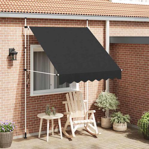 vidaXL Luifel handmatig uittrekbaar 200 cm antraciet, Tuin en Terras, Zonneschermen, Nieuw, Verzenden