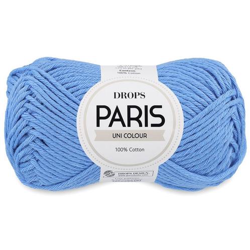 DROPS Paris Uni Colour - 73 korenbloem blauw - Katoen Gare, Hobby en Vrije tijd, Breien en Haken, Ophalen of Verzenden