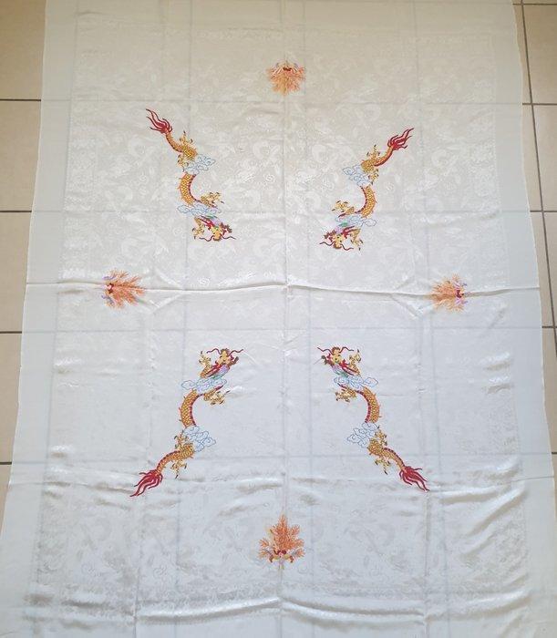 Tafelkleed - 188 cm - 140 cm - Chinese zijde damast, Antiek en Kunst, Antiek | Overige Antiek