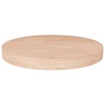 vidaXL Tafelblad rond Ø30x4 cm onbehandeld massief eikenhout, Huis en Inrichting, Tafels | Eettafels, Verzenden, Nieuw