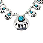 Halskettinghanger - Turquoise - Gemarkeerd Sterling SJ, Antiek en Kunst
