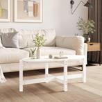 vidaXL Salontafel 118x63x45 cm massief grenenhout wit, Huis en Inrichting, 100 tot 150 cm, Verzenden, Nieuw, 50 tot 100 cm