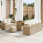 vidaXL 8-delige tuinset met kussens, beige poly rattan,, Verzenden, Nieuw, Tuinset