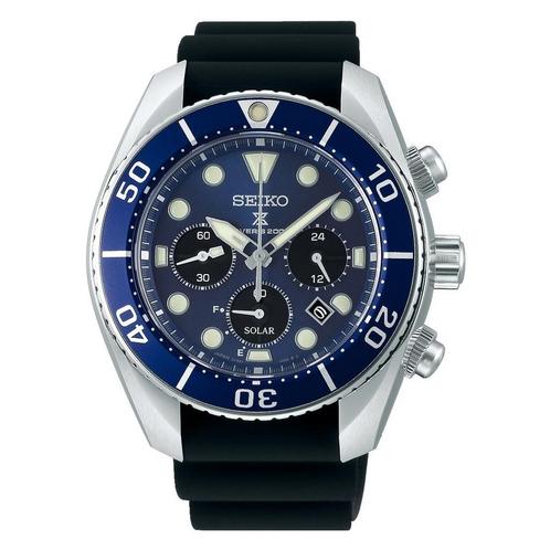 Horloge Heren Seiko PROSPEX DIVERS SOLAR Zwart (Ø 44,5 mm), Sieraden, Tassen en Uiterlijk, Zonnebrillen en Brillen | Heren, Verzenden