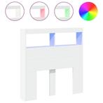 Hoofdbordkast LED - Tweedekansje Wit - OP=OP!, 100 cm, Wit, Nieuw, Ophalen of Verzenden