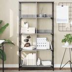 vidaXL Boekenrek 78,5x33x153 cm bewerkt hout grijs sonoma, Verzenden, Nieuw, 50 tot 100 cm, 150 tot 200 cm
