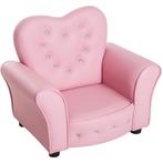 HOMdotCOM Kinderbank Princess Minisofa hartvormig roze