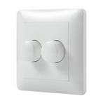 Draai/drukknop voor Duo dimmer - Wit - Inclusief afdekraam, Verzenden, Nieuw