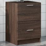 vidaXL Wastafelkast 40x37x59 cm bewerkt hout bruin, Verzenden, Nieuw, Minder dan 100 cm