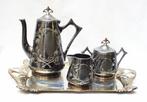 WMF / Geislingen - Koffieservies (4) - Tin en messing
