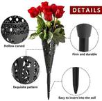 Grafvaas Zwart met reliëf rond 20 cm per stuk, Huis en Inrichting, Ophalen of Verzenden, Nieuw