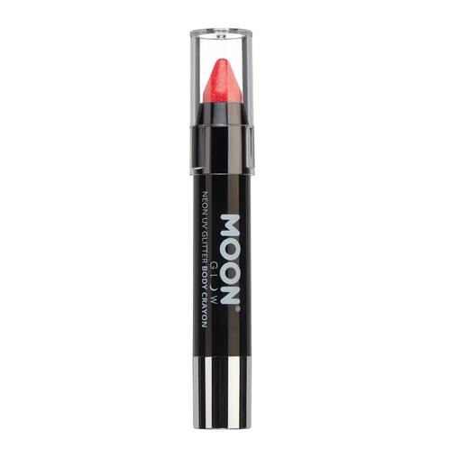 Moon Glow Neon UV Glitter Body Crayons Magenta 3.2g, Hobby en Vrije tijd, Feestartikelen, Nieuw, Verzenden