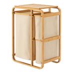 [en.casa] Wasmand Evenes met waszakken 70,5x49,5x33 cm beige, Verzenden, Nieuw
