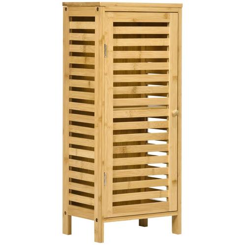 TRUUSK Badkamerkast Bijzettafel Met Lamellendeur - 2 Vakken, Huis en Inrichting, Badkamer | Badkamermeubels, Nieuw, Verzenden