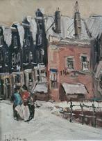 Jan van der Heijden (1911-1992) - Stadsgezicht in de Sneeuw