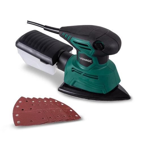Handpalmschuurmachine 130W | Incl. Stofopvangbox en, Doe-het-zelf en Verbouw, Gereedschap | Schuurmachines, Nieuw, Verzenden