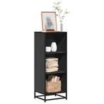 vidaXL Boekenkast 40x35x107,5 cm bewerkt hout zwart, Huis en Inrichting, Kasten | Boekenkasten, Verzenden, Nieuw, Overige houtsoorten