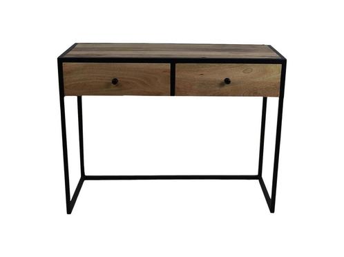 Console tafel Dublin - 100x45x75 - Mangohout/ijzer -, Huis en Inrichting, Tafels | Eettafels, Nieuw, Ophalen of Verzenden