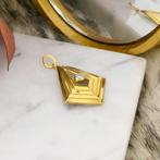 Gouden hanger met zirconia (geelgoud, fantasie, 585), Ophalen of Verzenden, Gebruikt, Goud, Overige merken