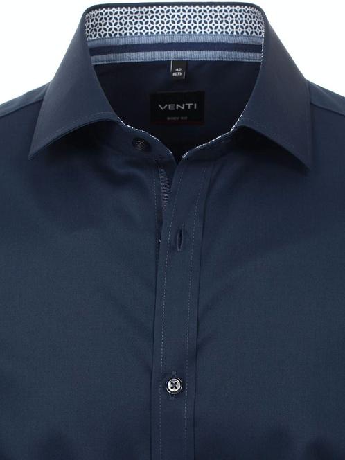 Blauw Venti overhemd met motief in de kraag 103522600-116, Kleding | Heren, Overhemden, Blauw, Nieuw, Verzenden