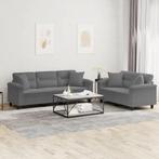 vidaXL 2-delige Loungeset met kussens microvezelstof, Huis en Inrichting, Verzenden, Nieuw, Vierpersoons of meer, Stof