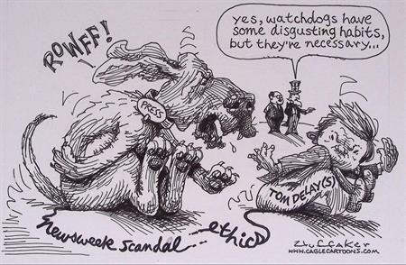 Pentekening Amerika - Waakhond pers (lijst optie), Antiek en Kunst, Kunst | Tekeningen en Foto's, Verzenden