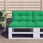 vidaXL Palletkussens 2 st stof groen, Huis en Inrichting, Woonaccessoires | Kussens, Verzenden, Nieuw, Groen