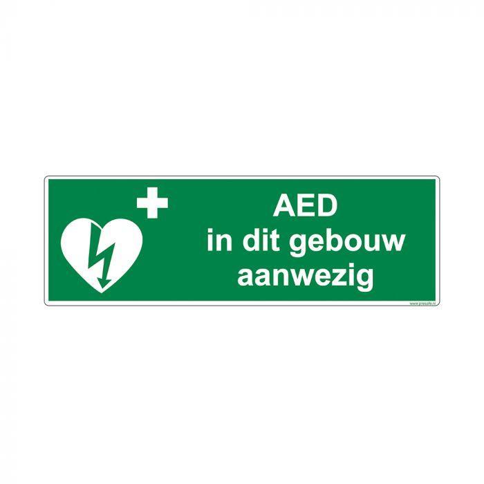 AED aanwezig sticker/bordje - Sticker (vinyl), Diversen, Verpleegmiddelen, Ophalen of Verzenden