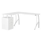 HUUBXL Bureau 143,5 Cm X 143,5 Cm X 76 Cm Wit + Zilver, Verzenden, Nieuw