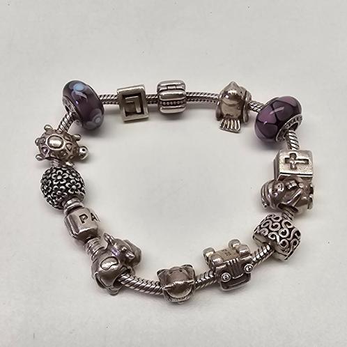 Pandora Armband met 13 Bedels | Nette staat, Sieraden, Tassen en Uiterlijk, Armbanden, Nieuw, Ophalen of Verzenden