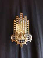 Wandlamp - Brons, Kristal - grote appliqué, Antiek en Kunst