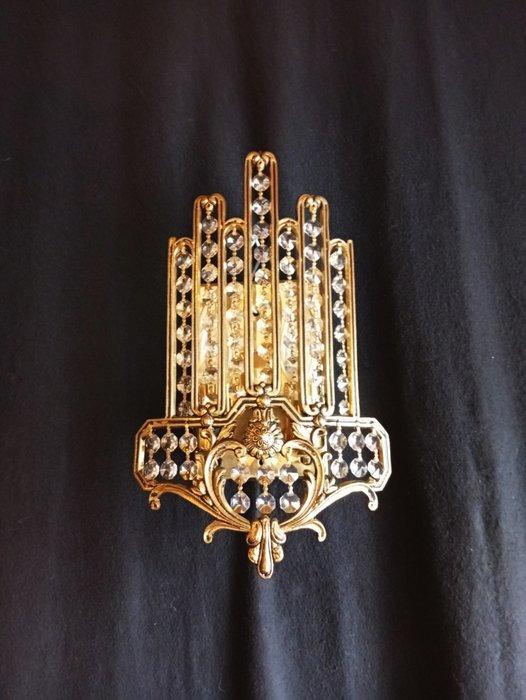 Wandlamp - Brons, Kristal - grote appliqué, Antiek en Kunst, Curiosa en Brocante