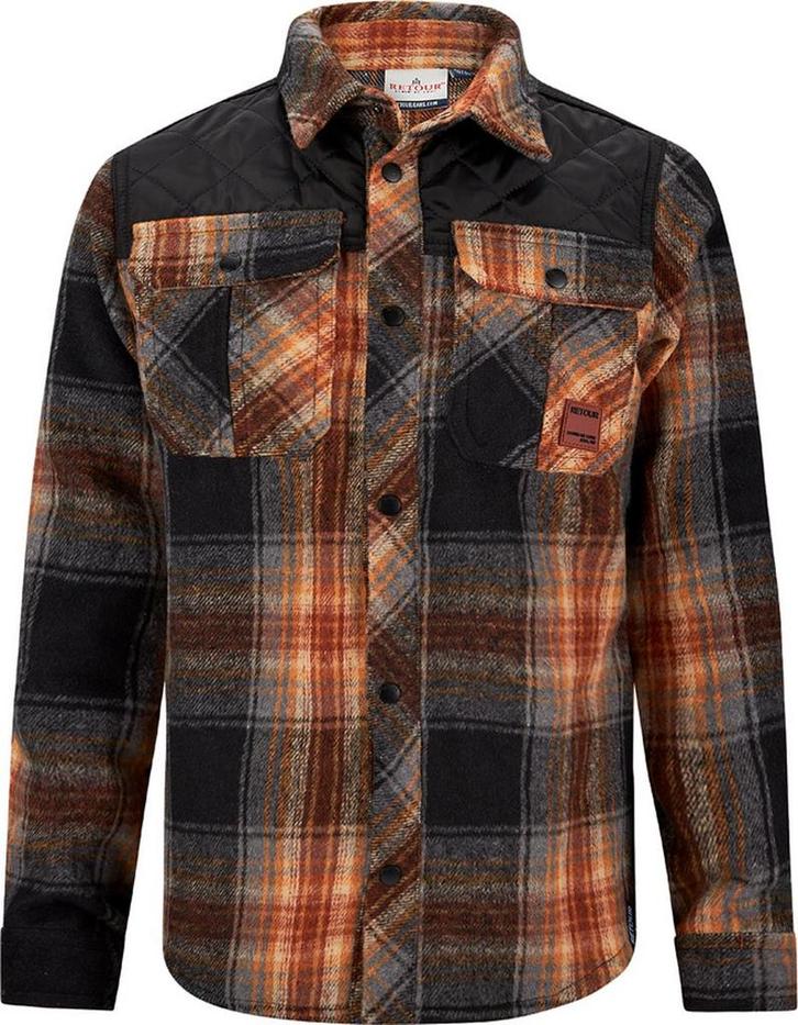 Overhemd Jongens - Bruin - Maat 134/140 Retour Mathew, Kinderen en Baby's, Kindermode-accessoires, Nieuw, Verzenden