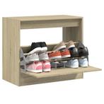 vidaXL Schoenenkast 80x42x69 cm bewerkt hout sonoma, Huis en Inrichting, Verzenden, Nieuw